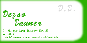 dezso dauner business card